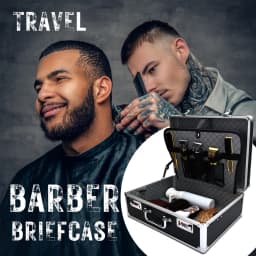 Professional Barber Suitcase - Hard Aluminum Travel Case with Password Lock for Hairdresser/Barber Tools, Storage Organizer Box