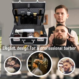 Professional Barber Suitcase - Hard Aluminum Travel Case with Password Lock for Hairdresser/Barber Tools, Storage Organizer Box