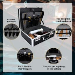 Professional Barber Suitcase - Hard Aluminum Travel Case with Password Lock for Hairdresser/Barber Tools, Storage Organizer Box