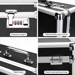 Professional Barber Suitcase - Hard Aluminum Travel Case with Password Lock for Hairdresser/Barber Tools, Storage Organizer Box