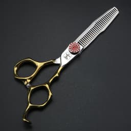 XUANFENG 6-inch CNC process hair scissors, ruby screws, hairdresser cutting scissors and thinning scissors