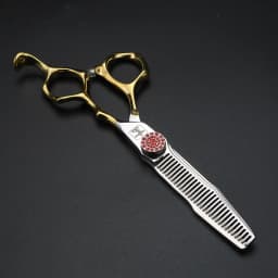 XUANFENG 6-inch CNC process hair scissors, ruby screws, hairdresser cutting scissors and thinning scissors