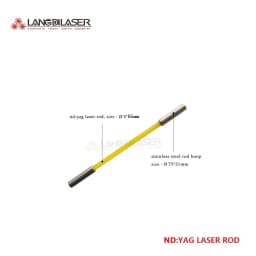 Nd:Ce:YAG Laser Rod With Stainless Steel Hoop For Q-Switch Laser Tattoo Removal Handpiece