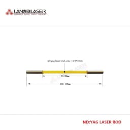 Nd:Ce:YAG Laser Rod With Stainless Steel Hoop For Q-Switch Laser Tattoo Removal Handpiece
