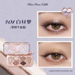 Little Angel Flower Knows Eyeshadow Palette Eye Glitter Make Up Palette Long Lasting 9 Color Eye Shadow For Girl And Women