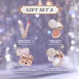 Flower Knows Knight Unicorn Collection Gift Set Makeup Palette Mirror Lipstick Blush Loose Setting Powder Kit De Maquillaje