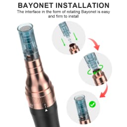 8 Speed Level Rechargeable Microneedling Derma Pen/Mas Pen N6 With 10Pcs Replacement Tips 0.25mm