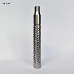 iRAZOR 316 Stainless Steel Safety Razor Handle DE Double Edge Shaving Razor with CNC Polished Anti-Slip Grip for Men's Beard