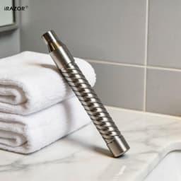 iRAZOR 316 Stainless Steel Safety Razor Handle DE Double Edge Shaving Razor with CNC Polished Anti-Slip Grip for Men's Beard