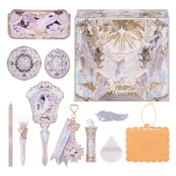 Flower Knows Knight Unicorn Collection Mini All-In Gift Set- with Lipstick, Blush, Eyeshadow, Powder, Lip Liner, Mirror & Tools