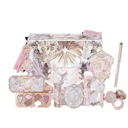 Flower Knows Knight Unicorn Collection Mini All-In Gift Set- with Lipstick, Blush, Eyeshadow, Powder, Lip Liner, Mirror & Tools