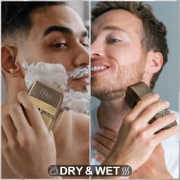 Hatteker Vintage Style Electric Shaver for Men LED Display USB Rechargeable Foil Razor with Cleaning Brush & Storage Case