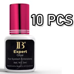 10 Bottles IBeauty Expert Glue Eyelash Extensions Korea Original IB Wine Red Cap Lash False Eyelash Adhesive 5ml Quick Dry Time
