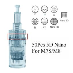 50Pcs 11/16/24/36/42pins Nano Disposable Replacement Cartridges Needles For Dr. Pen M8/M7S - Needle Length 0.25mm