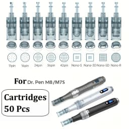 50Pcs 11/16/24/36/42pins Nano Disposable Replacement Cartridges Needles For Dr. Pen M8/M7S - Needle Length 0.25mm