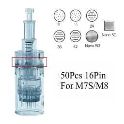 50Pcs 11/16/24/36/42pins Nano Disposable Replacement Cartridges Needles For Dr. Pen M8/M7S - Needle Length 0.25mm