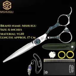 ATS314 Steel 6.3' Professional Hairdressing Scissors Barber Shears for Salon Stylists, Ultra-Sharp & Durable Mshuigu