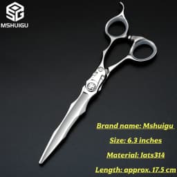 ATS314 Steel 6.3' Professional Hairdressing Scissors Barber Shears for Salon Stylists, Ultra-Sharp & Durable Mshuigu