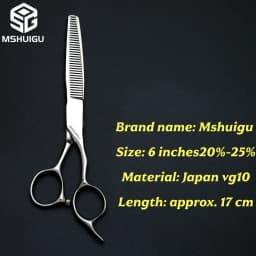 ATS314 Steel 6.3' Professional Hairdressing Scissors Barber Shears for Salon Stylists, Ultra-Sharp & Durable Mshuigu