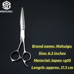 ATS314 Steel 6.3' Professional Hairdressing Scissors Barber Shears for Salon Stylists, Ultra-Sharp & Durable Mshuigu