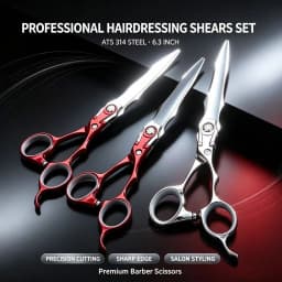 ATS314 Steel 6.3' Professional Hairdressing Scissors Barber Shears for Salon Stylists, Ultra-Sharp & Durable Mshuigu