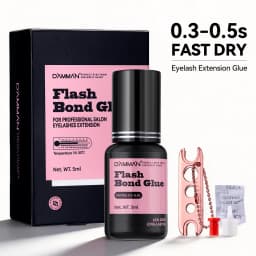Damman 5ml Eyelash Glue Extension 0.3-0.5S Fast Drying Lashes Extensions Glue Professional Lash Glue Adhesive for Salon Use Only