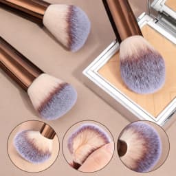 23-Piece Professional Makeup Set: 20 Brushes, Velvet Bag & 2 PU Puffs. Includes Foundation, Contour, Powder, Eyeshadow.