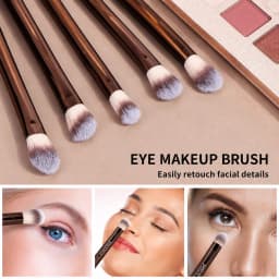 23-Piece Professional Makeup Set: 20 Brushes, Velvet Bag & 2 PU Puffs. Includes Foundation, Contour, Powder, Eyeshadow.