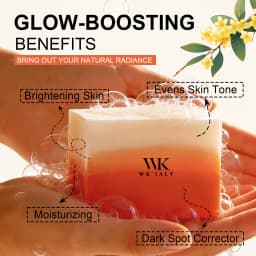 WK JALY Kojic Acid Whitening Soap Bar, With Glutathione, Vitamin C, Dark Spot Corrector, Even Skin Tone,  For Face, Body 200g