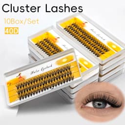 Lashes 10pcs/Lot Cluster Lashes 3 Rows 40D /50D Bundles Natural Style Individual Eyelashes Handmade Supplier