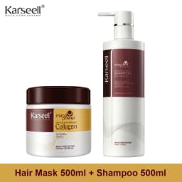 Original Karseell 500ml Moisture Shampoo Argan Oil Moisturizing Smooth Shampoo Hair Care Set 1/2/3pcs for Dry and Damaged Hair