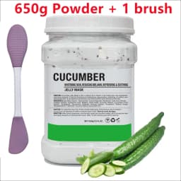 650g Chamomile Hyaluronic Acid Facial Moisturizing Mask Powder with Silicone Brush Increasing Skin Elasticity Rose Jelly Mask