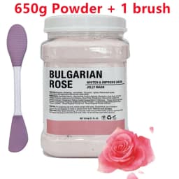 650g Chamomile Hyaluronic Acid Facial Moisturizing Mask Powder with Silicone Brush Increasing Skin Elasticity Rose Jelly Mask