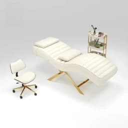 2026 Modern Golden Base Massage Table for Beauty Living Room Eyelash Extension Full Set of Furniture