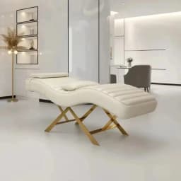 2026 Modern Golden Base Massage Table for Beauty Living Room Eyelash Extension Full Set of Furniture