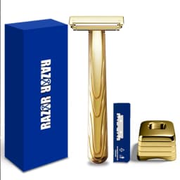 Whityle 21TS Glide Pro 4D Super Safety Shaving Shaver with Stand for Man Women Haft One Blade ECO-friendly Metal Razor Gift Box