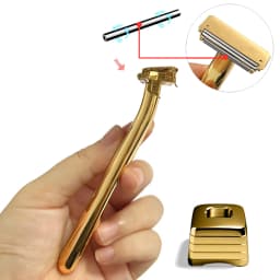 Whityle 21TS Glide Pro 4D Super Safety Shaving Shaver with Stand for Man Women Haft One Blade ECO-friendly Metal Razor Gift Box