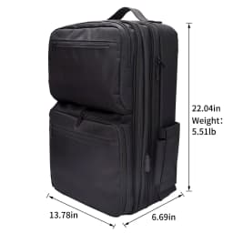 Professional Barber & Makeup Travel Backpack with USB Adjustable Dividers - Large Cosmetic Storage Organizer Bag for Salon Tools
