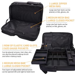 Professional Barber & Makeup Travel Backpack with USB Adjustable Dividers - Large Cosmetic Storage Organizer Bag for Salon Tools