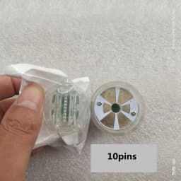 10pcs 2 Generation Massage Fractional RF Microneedle Cartridge Consumables Gold Plated 10/25/64 Pins Nano Cartridges