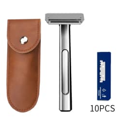 RZACLEA Suspended Blade Thickness Chrome Double-edged Safety Razor Half Blade Shaver Gift Box Male Metal Handle Shaving Razor