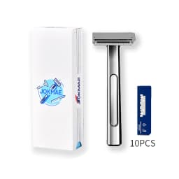 RZACLEA Suspended Blade Thickness Chrome Double-edged Safety Razor Half Blade Shaver Gift Box Male Metal Handle Shaving Razor