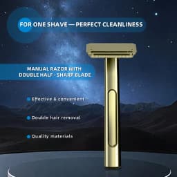 RZACLEA Suspended Blade Thickness Chrome Double-edged Safety Razor Half Blade Shaver Gift Box Male Metal Handle Shaving Razor