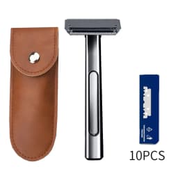 RZACLEA Suspended Blade Thickness Chrome Double-edged Safety Razor Half Blade Shaver Gift Box Male Metal Handle Shaving Razor