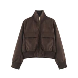 Women's Autumn Jackets 2026 New Fashion Big Pocket Elegant Women's Slim Warm Jackets Autumn Street Chic Young Student Coats