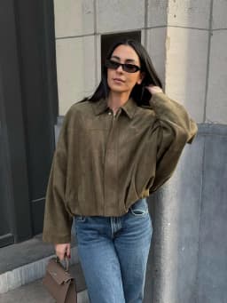 HH Women's Street Fashion Solid Loose Suede Texture Coats Causal Long Bat Sleeves Lapel Zipper Fly Winter Vintage Jackets