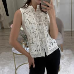 Ladies Vintage Lace Blouse Shirts Women Summer Hollow Out Casual Sand Collar Elegant Embroidery Puff Sleeve Sexy Top Shirts