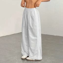 Women's Casual Wide Leg Pants Striped Loose Fit Trousers Comfortable Fashionable Ladies' Long Trousers