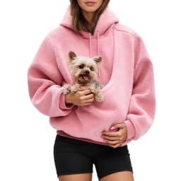 Pocket Style Pet In Plush Loose Fitting Hooded Sweatshirt for Men a nd Women New Fashion Solid Color Comforatble Hoodie 2025