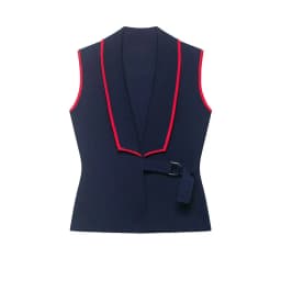 Women's Waistcoat 2026 Spring Summer V-neck Sleeveless Double-breasted Tops Casual Fashion Lady Knitted Colorblock Tank Tops